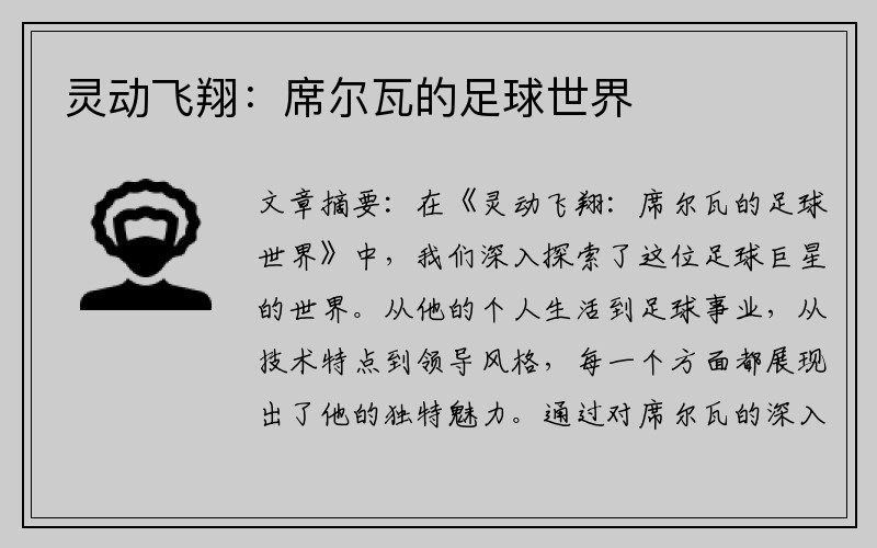 灵动飞翔：席尔瓦的足球世界